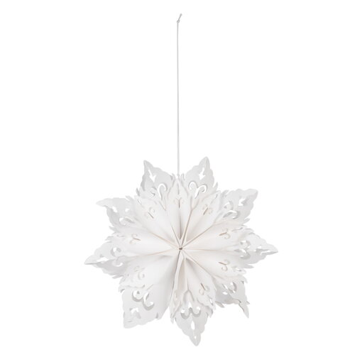 White 3D Cut-Out Snowflake Ornament