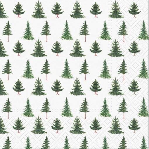 Serviettes de table en papier sapins