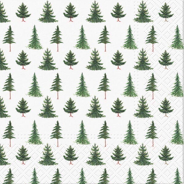 Serviettes de table en papier sapins