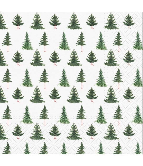 Serviettes de table en papier sapins
