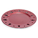 Red Plate with Tree Pattern