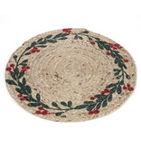 Round Jute Placemats with Foliage