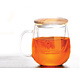 Glass Tea Cup With Infuser And Bamboo Lid 500 ml