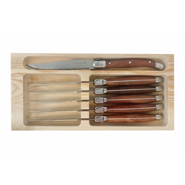 Laguiole Brown Steak Knives, Set of 6