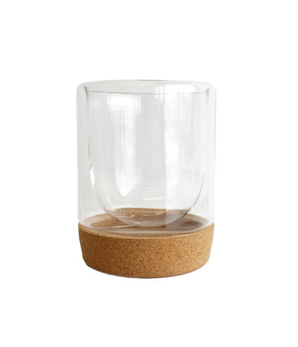 Double-Walled Glass with Cork Base 350 ml