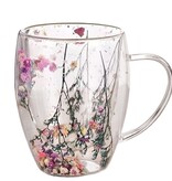 Double-Walled Mug with Dried Flowers 350 ml