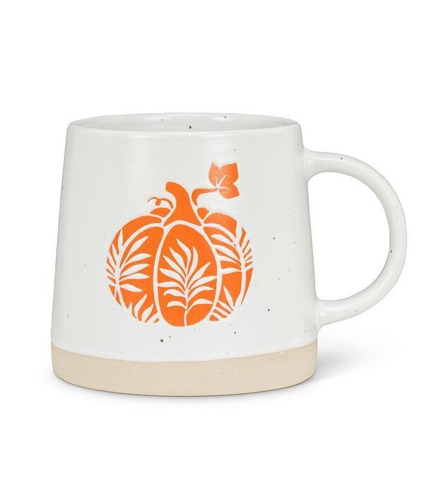 Pumpkin Orange Stoneware Mug 14 oz