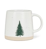 Green Pine Stoneware Mug 14 oz