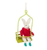 Ornement "Lapin d'Hiver sur Télésiège" 6"