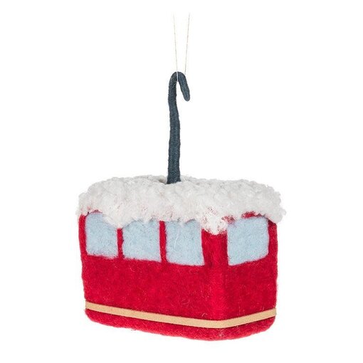 Wooly Gondola Ornament 5"
