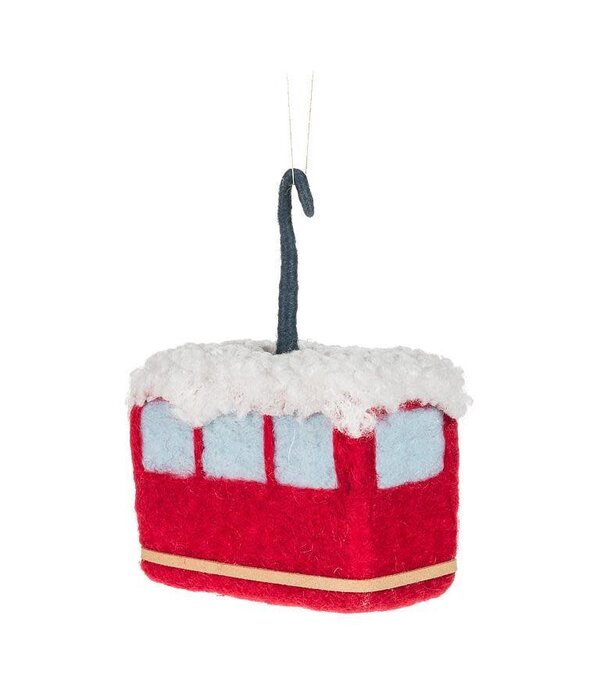 Wooly Gondola Ornament 5"