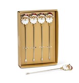 Santa Face Icon Cocktail Picks. Set of 4