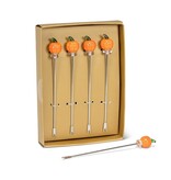 Pumpkin Icon Cocktail Picks, set of 4