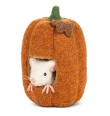 Ornament souris dans une citrouille haute 6.5"