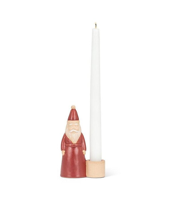 Porte-bougie Père Noël debout 5"