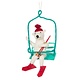 Skiing Bear on Chairlift Ornament 7"