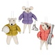 Puffy Coat Animal Ornament 5", Assorted