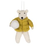 Puffy Coat Animal Ornament 5", Assorted