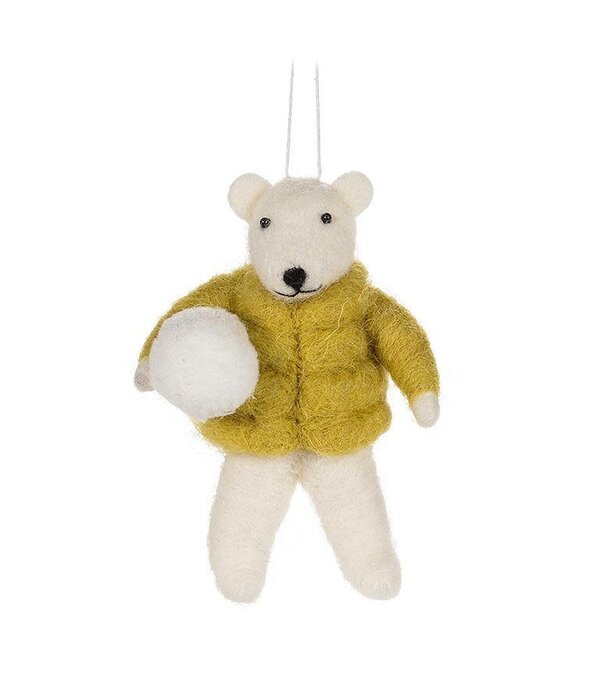 Puffy Coat Animal Ornament 5", Assorted