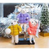 Puffy Coat Animal Ornament 5", Assorted