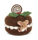 Ornement Souris dans un gâteau de Noël 4,5"