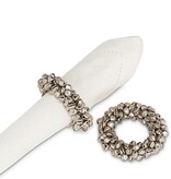 Silver Napkin Ring with Bell Accents 3"
