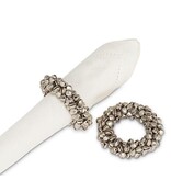 Silver Napkin Ring with Bell Accents 3"