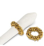 Anneau à serviette doré orné de clochettes 3"