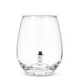 Snowman Icon Stemless Wine Glass 20oz