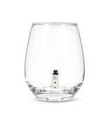 Snowman Icon Stemless Wine Glass 20oz