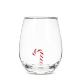 Verre à vin sans pied avec icône de canne de Noël 20 oz