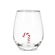 Verre à vin sans pied avec icône de canne de Noël 20 oz