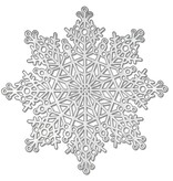 Cutout Snowflake Placemat 15", Silver