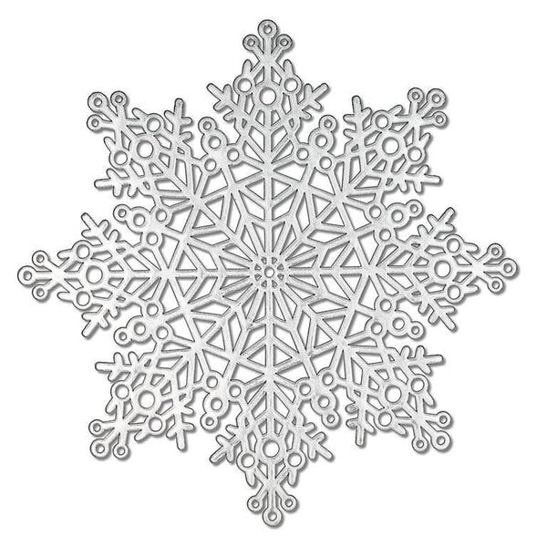 Napperon flocon de neige découpé argent 15"