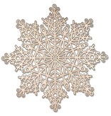 Cutout Snowflake Placemat 15", Gold