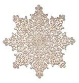 Cutout Snowflake Placemat 15", Gold