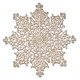 Cutout Snowflake Placemat 15", Gold