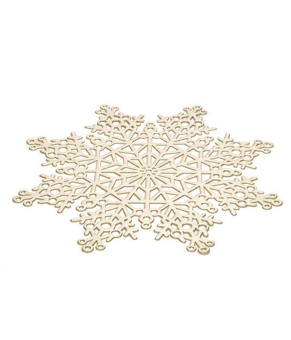 Cutout Snowflake Placemat 15", Gold