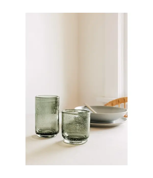 Danica Heirloom Verre Tumbler Ambré Vert à Effet Bulles 17 oz de Danica