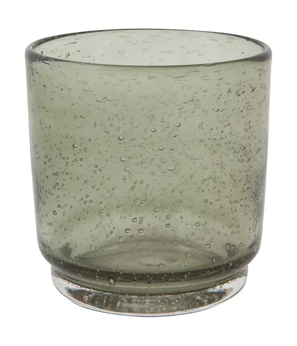 Danica Heirloom Verre Tumbler Ambré Vert à Effet Bulles 12 oz de Danica