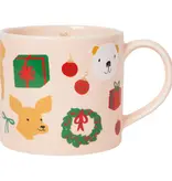 Now Designs Tasse Rose 'Holiday Hounds' 14 oz de Danica