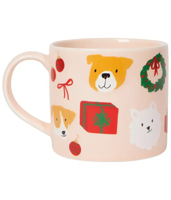 Now Designs Tasse Rose 'Holiday Hounds' 14 oz de Danica