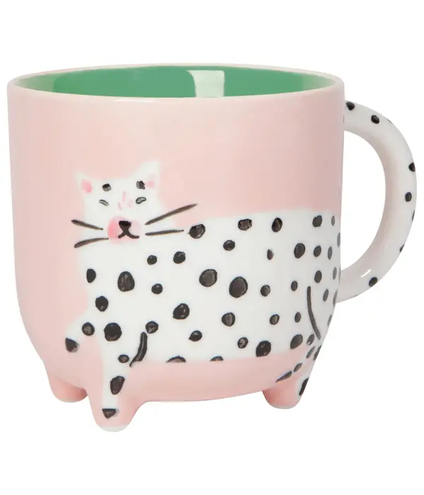 Danica Heirloom Tasse Chat à Pois Rose 15 oz de Danica