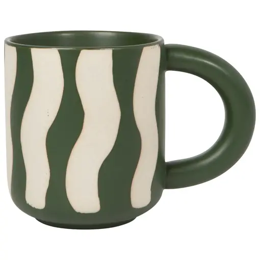 Danica Heirloom Tasse Rayée "Groovy" Verte 10oz de Danica