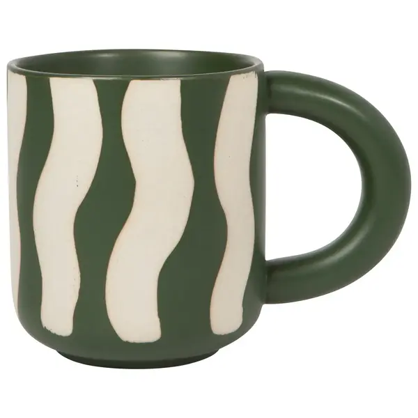 Tasse Rayée "Groovy" Verte 10oz de Danica