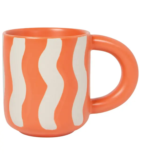Danica Heirloom Tasse Rayée "Groovy" Orange 10oz de Danica