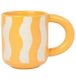 Danica Heirloom Tasse Rayée "Groovy" Jaune 10oz de Danica