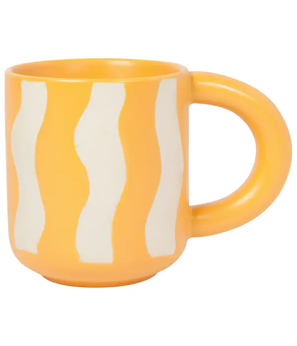 Danica Heirloom Tasse Rayée "Groovy" Jaune 10oz de Danica