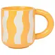 Tasse Rayée "Groovy" Jaune 10oz de Danica