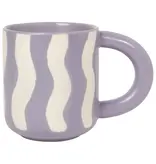 Danica Heirloom Tasse Rayée "Groovy" Mauve 10oz de Danica
